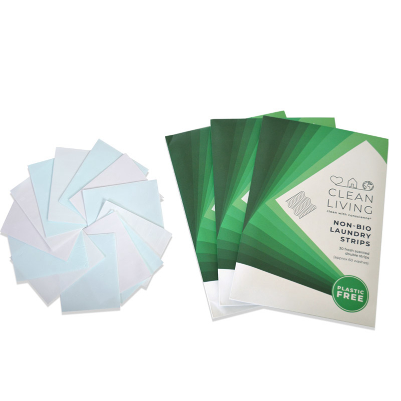 Custom logo washing machine super concentrated eco strips laundry detergent washing powder sheet