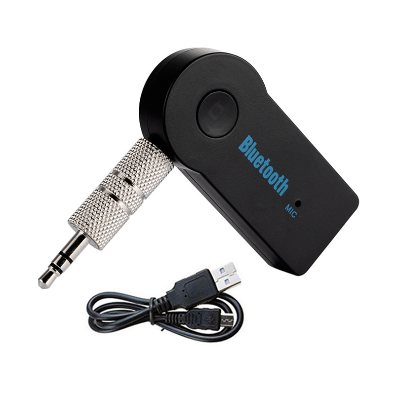 Высокое качество Bluetooth автомобильный комплект портативный беспроводной аудио адаптер с 3,5 мм Aux Jack usb зарядка для автомобиля для всех смартфонов