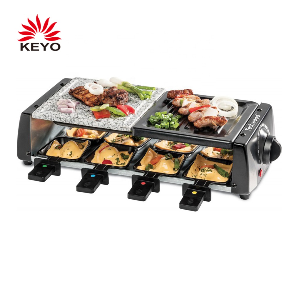 Электрический гриль-стол Raclette, бездымный, 1200 Вт, 3 в 1, электрический гриль для барбекю с антипригарным сковородом