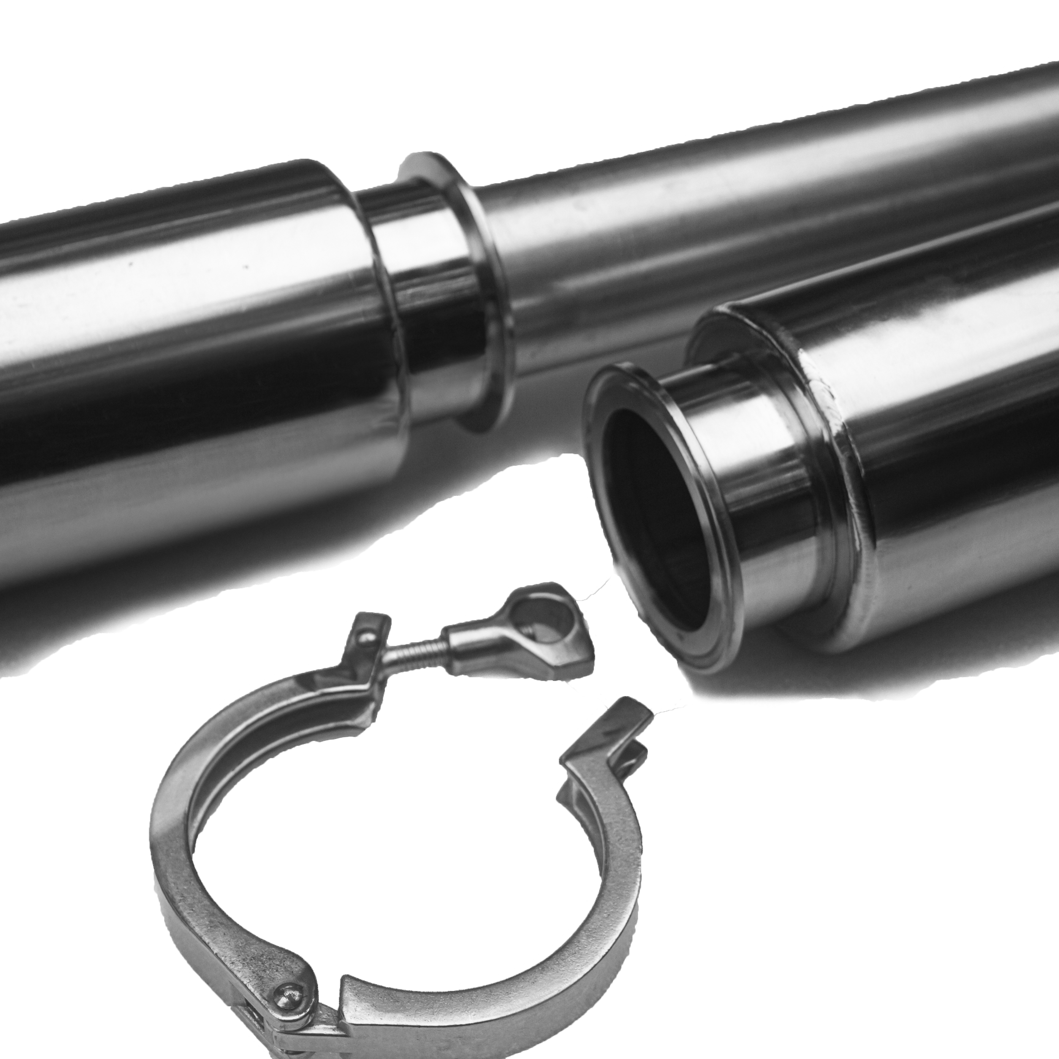 ASME & CE DN10-25 (3/8 дюйма-1 дюйм) Вакуумная Изолированная трубка вакуумного байонетного типа с зажимами из нержавеющей стали