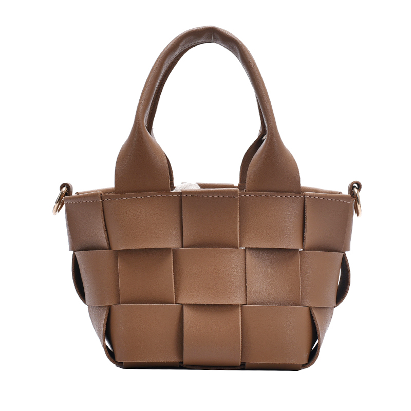 Sac women shopping basket woven inner drawstring bag bucket-shaped handbag all-matching carry small shoulder bag