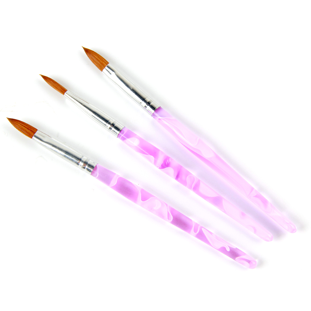 OEM Purple Acrylic Handle 100% Pure Kolinsky Acrylic Nail Art Brush