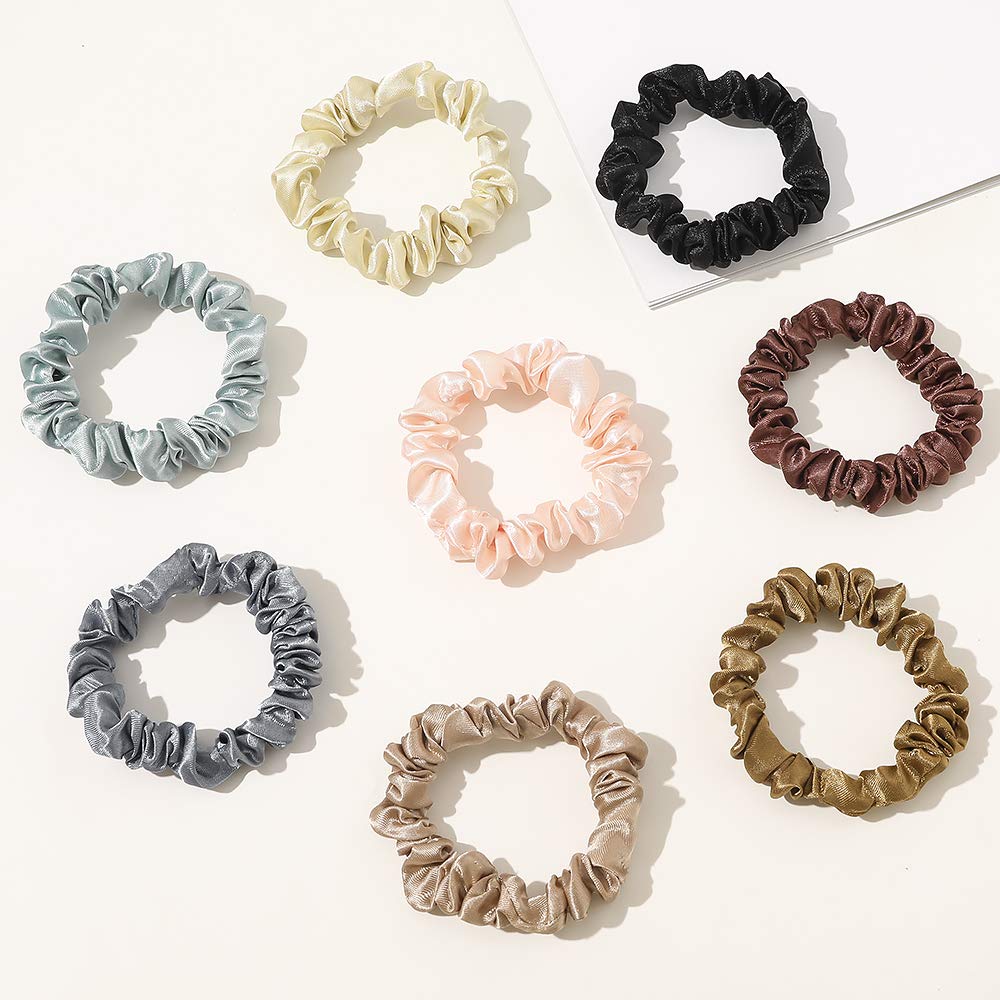 Hot Selling Elastic Hairbands Silk Satin Hair Scrunchies Hair Ponytail Rope Accessory for Girls and Ladies