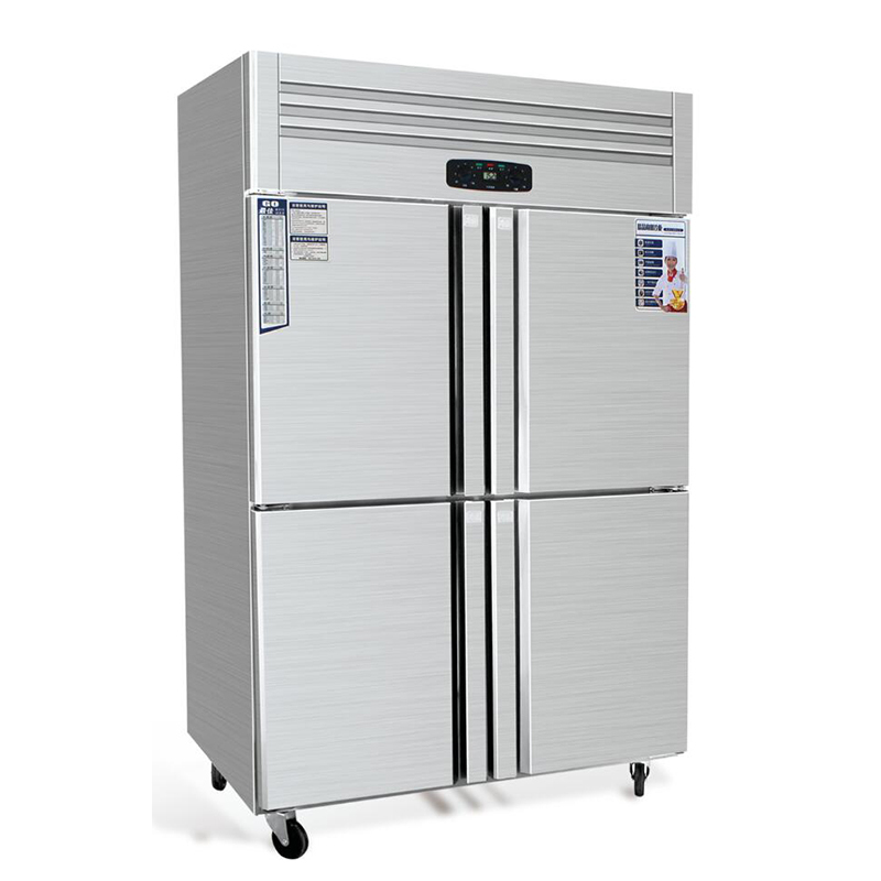 Multi-Functional Commercial Freezer Antibacterial Four-Door Vertical Intelligent Temperature Control Stainless Steel Freezer