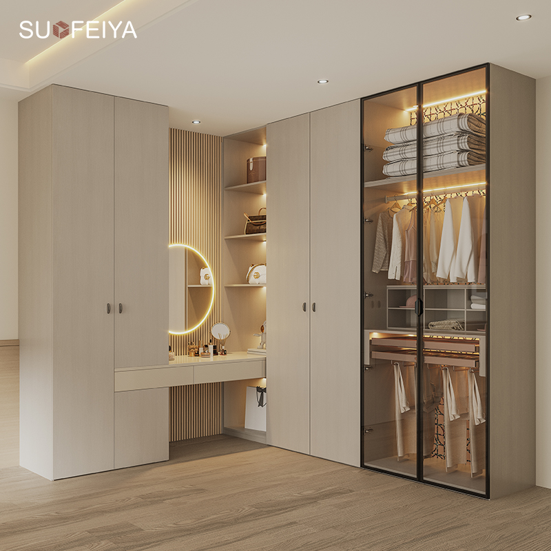 Suofeiya Customized Wardrobe Clothes Cuboard Wardrobe Bedroom Furniture Design Made In China