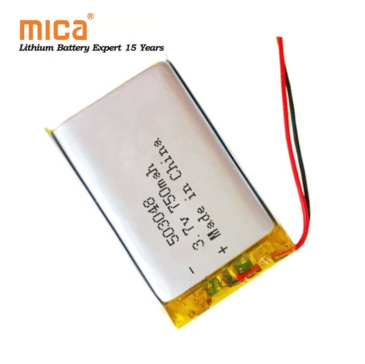 Перезаряжаемая литиевая lipo батарея 503048 3,7 v 750mah 800mah для Носимых устройств