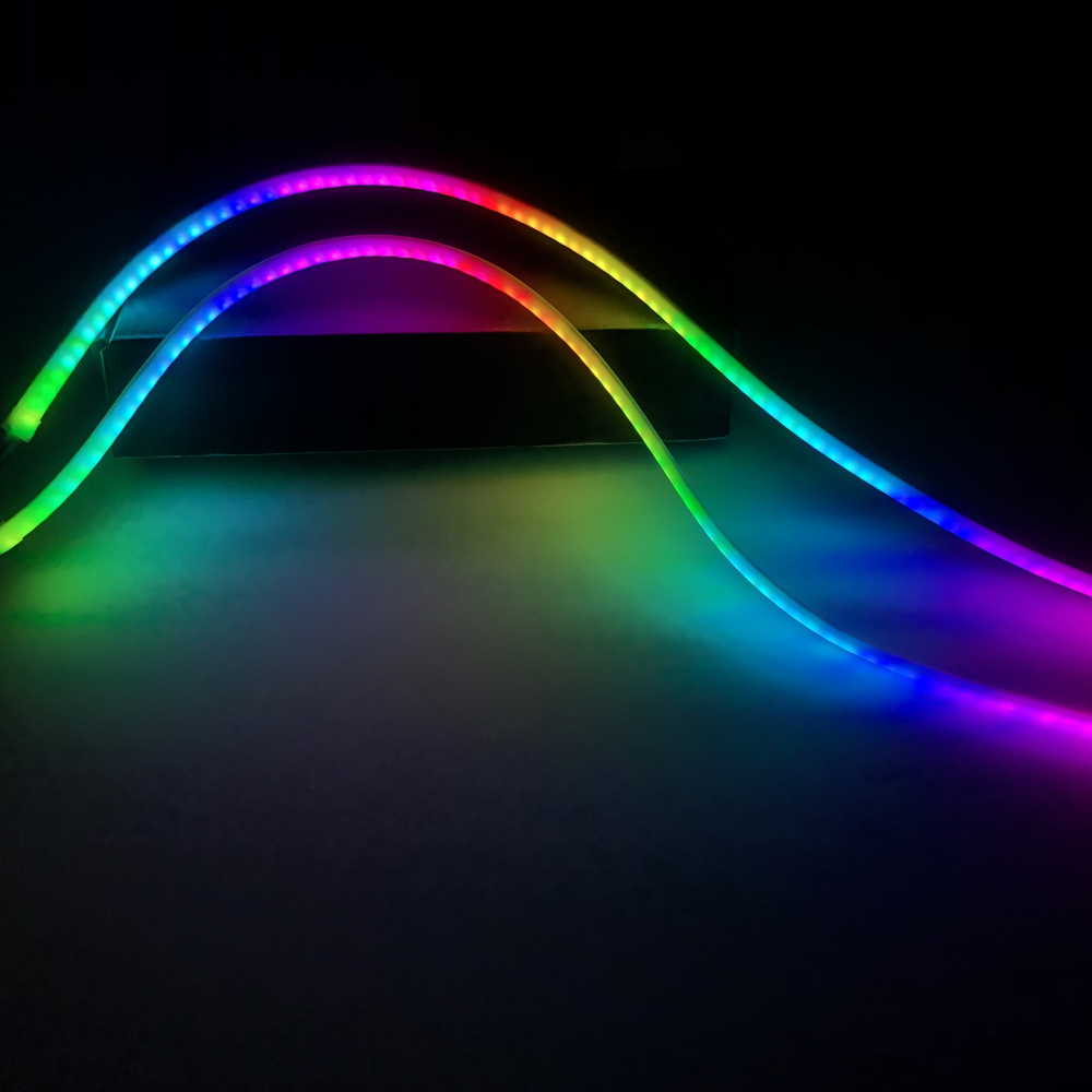 Гибкие радужные светодиодные ленты drl, управляемые смартфоном