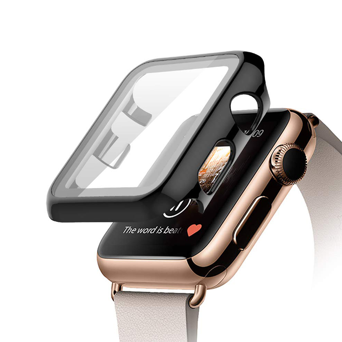 Полностью покрывающая закаленная пленка ТПУ Защита экрана для серии Apple Watch кристально прозрачный передний защитный чехол