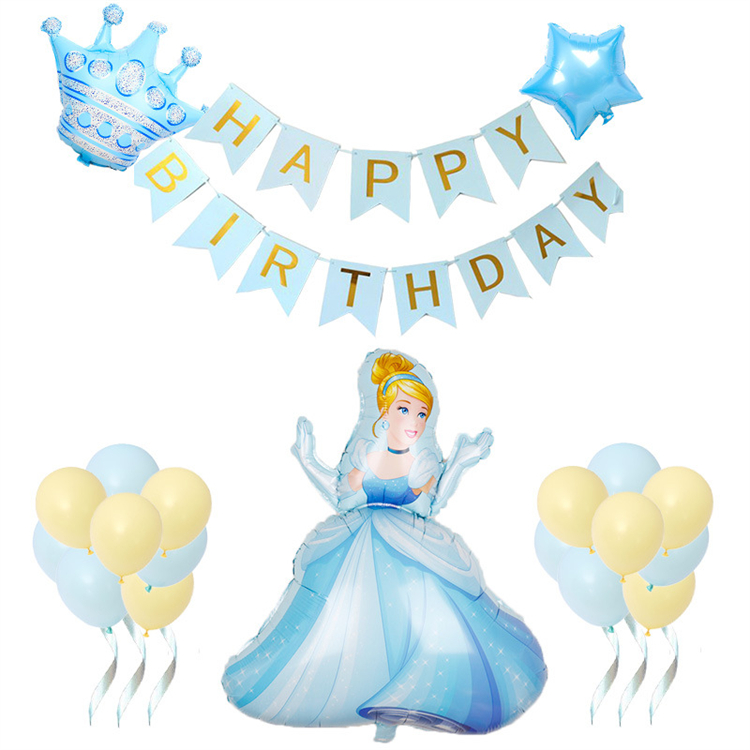 Factory wholesale cartoon Snow White Cinderella balloon set children's toys