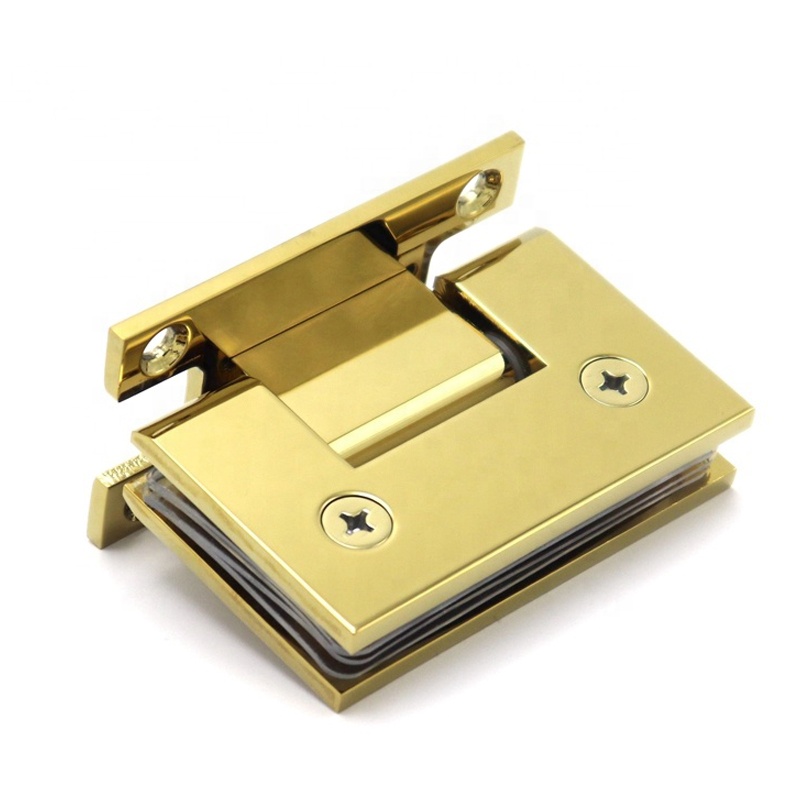 America Standard золото Wall для Glass "H" Back Plate Polished латунь для ванной и душа; стеклянная дверь зажим Аппаратные средства петли
