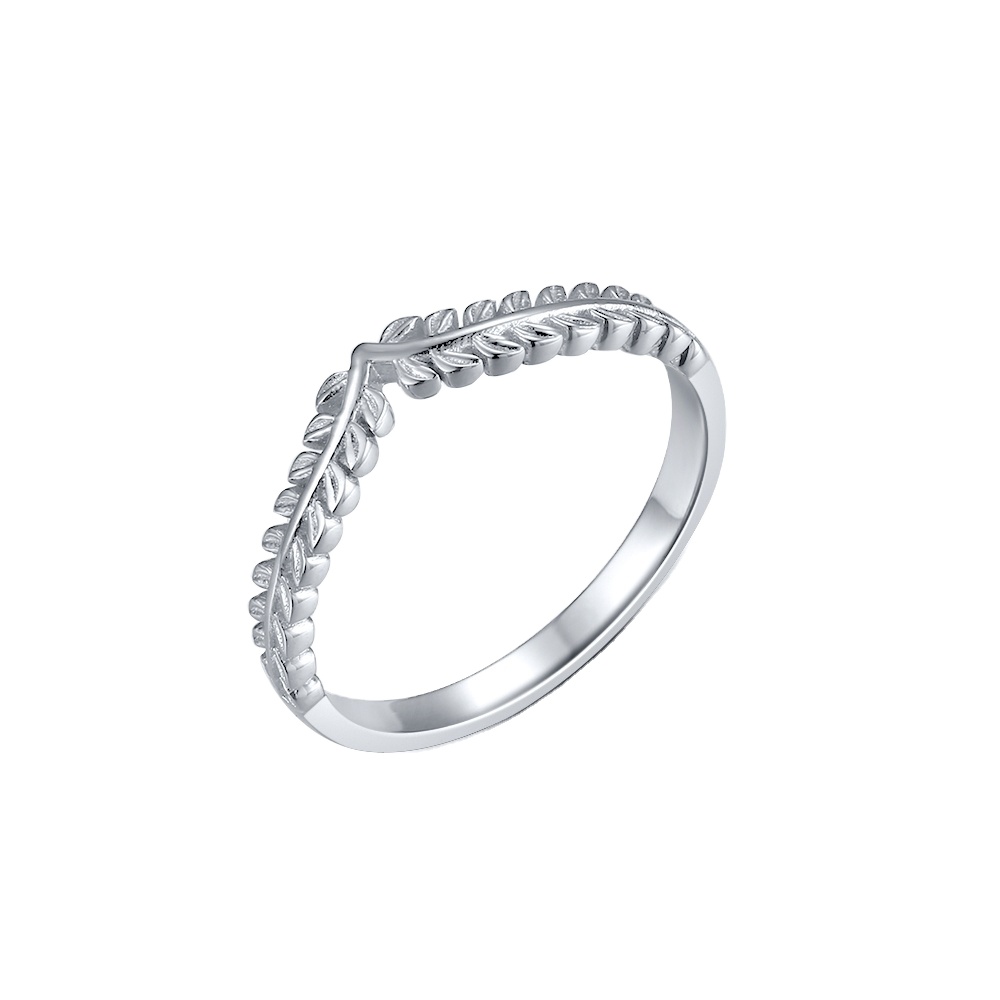 Grain Finger Ring Sterling 925 Silver Stackable Ring Wheat Grains Ring Women
