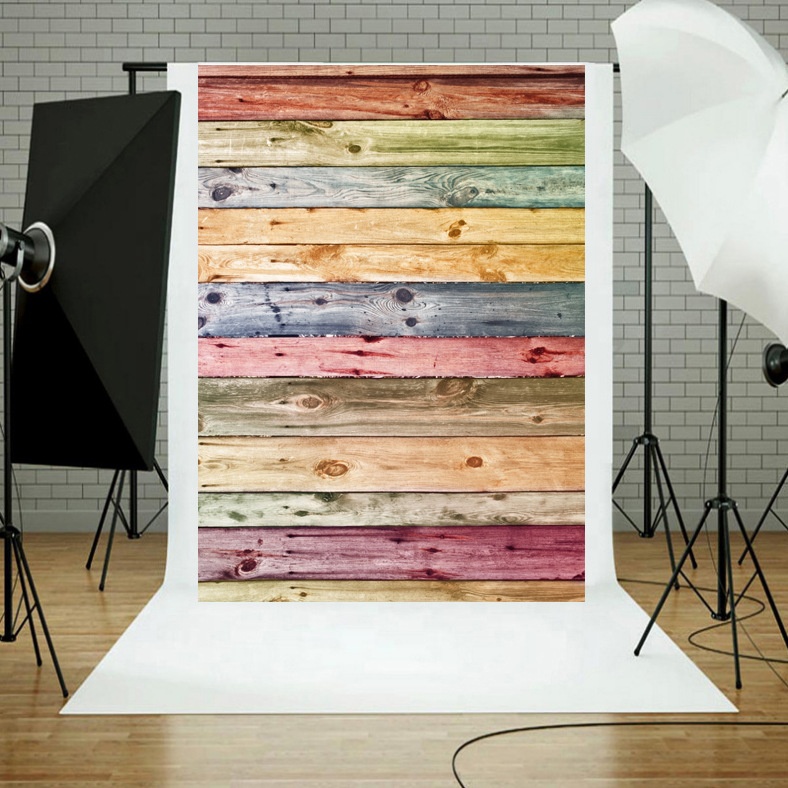 Оптовая продажа цветных деревянных фонов для фотосъемки новорожденных Фотокабины фоны для фотографов студия виниловый Фотофон пол