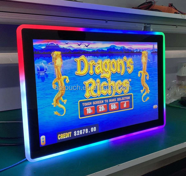 22''  3M touch monitor with LED lights for roulette and POG game