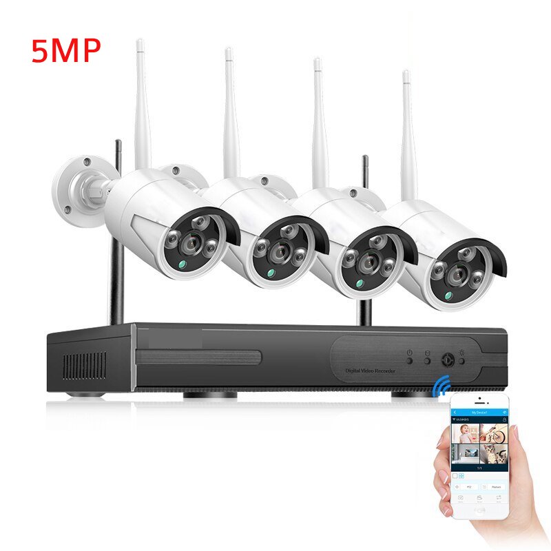 8-канальная Беспроводная система видеонаблюдения 1536P 1080P NVR wifi наружная 3MP AI IP-камера система безопасности комплект ЖК-монитора видеонаблюдения