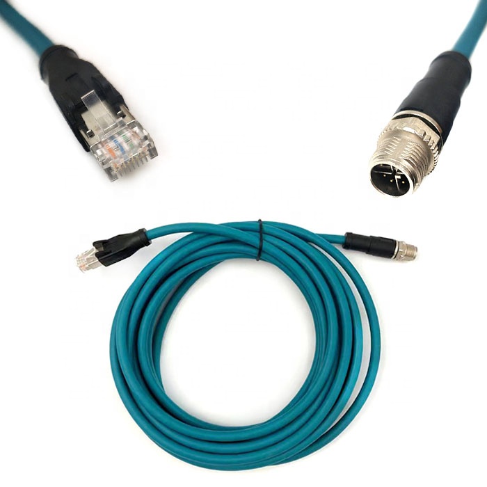 Cognex 8pin X-код M12 к RJ45 Ethernet Cat6a кабель