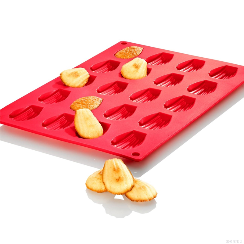 20 cavity hot selling non-stick madeleine silicone baking cake mold