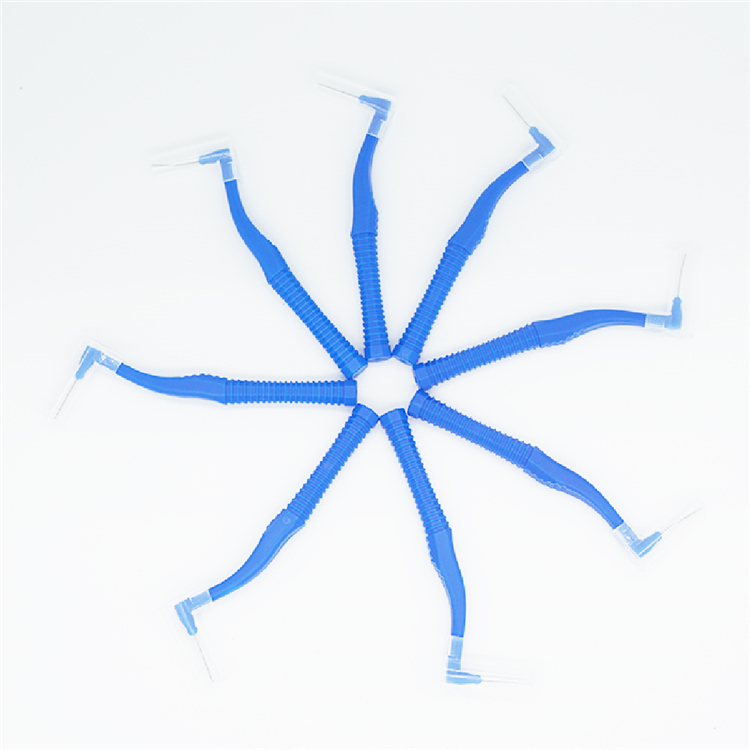 Bulk Eco-Friendly Slim custom Color Biodegradable L-shape Interdental Brush cepillo interdental curvo cepillo dental