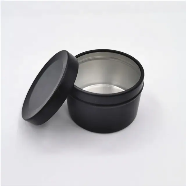 50g 50ml 50*35 matte black aluminum tin jar for tea