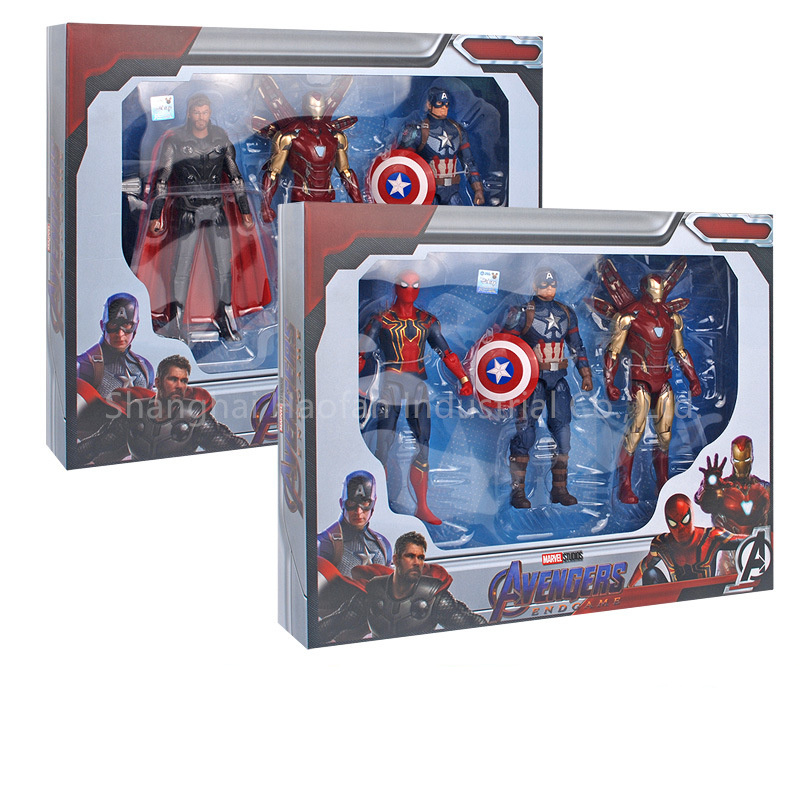 Подвижная игрушка модель 3 шт./компл. фигурка героя войны pvc Моделя с хорошим спросом игрушки американских комиксов серии «Человек-паук»; Фигурки для детей