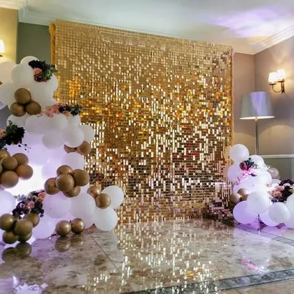 Wholesale shimmer sequin wall panel shimmer backdrop shimmer wall for birthday baby shower party decoration