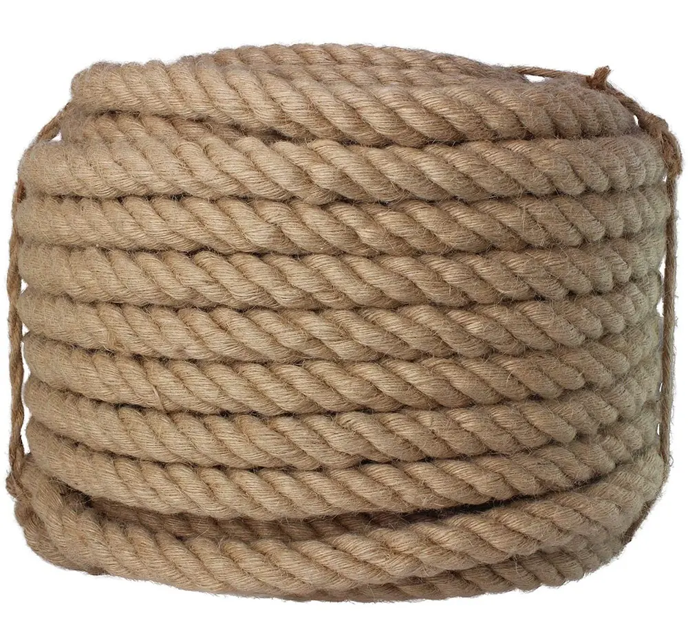 100% natural jute rope Twist Rope Brown manila rope  suitable for wharf, tree swing