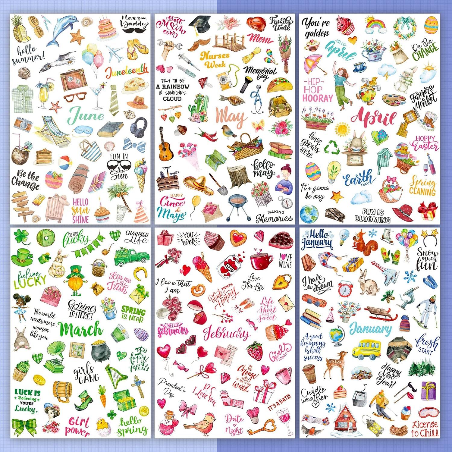 College Stickers And School Stickers for Student Planner Teacher Planner Stickers Essentials and Planner Accessories