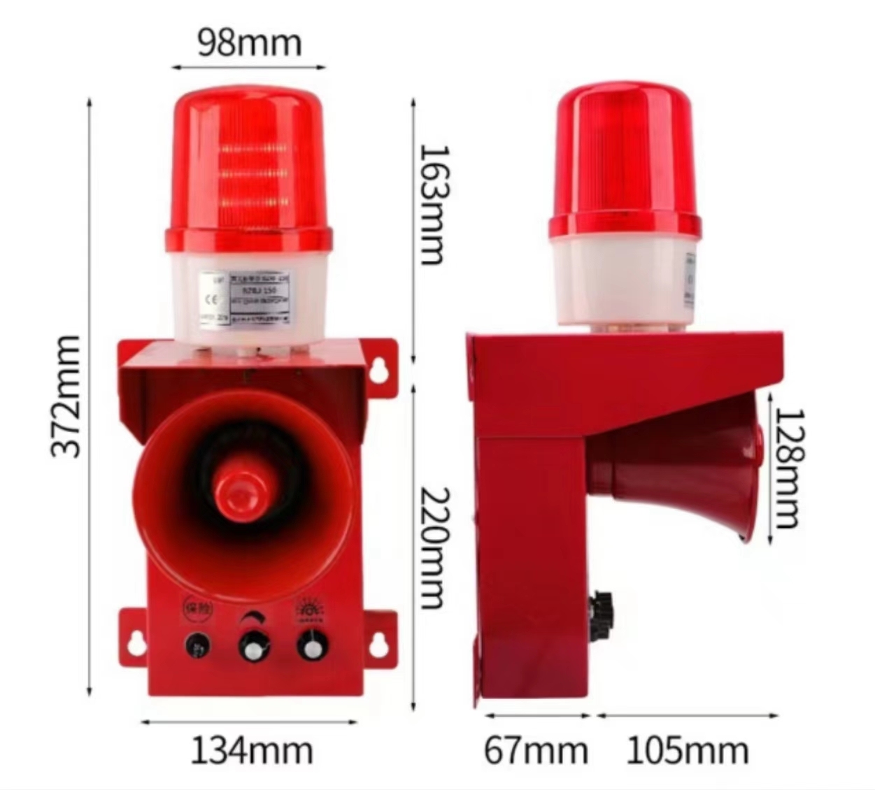 Factory Emergency Audible and Visual Alarm Siren Horn 110V 220V Use for Workshop