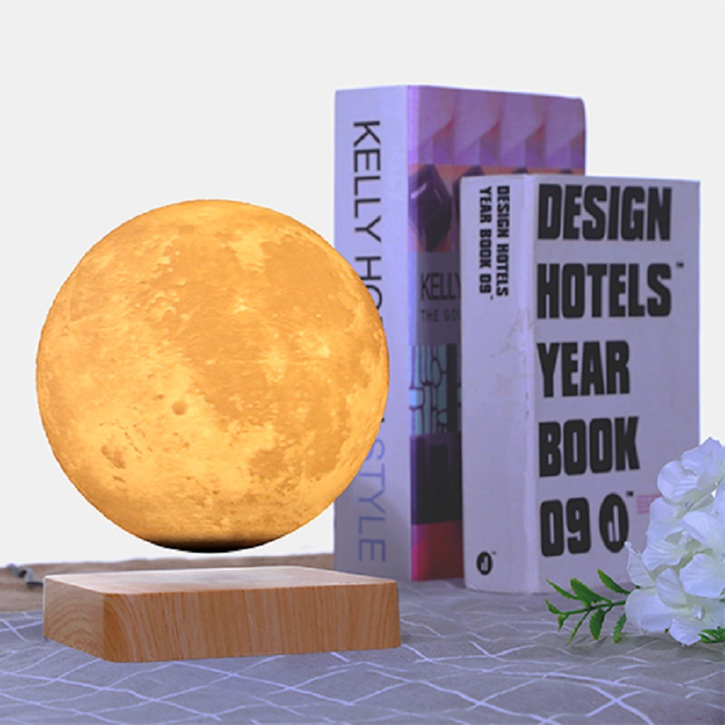 Wholesale High Quality Luxury Home Decor Atmosphere Desk Night Moon Light Magnetic Levitation Floating Table Lamp