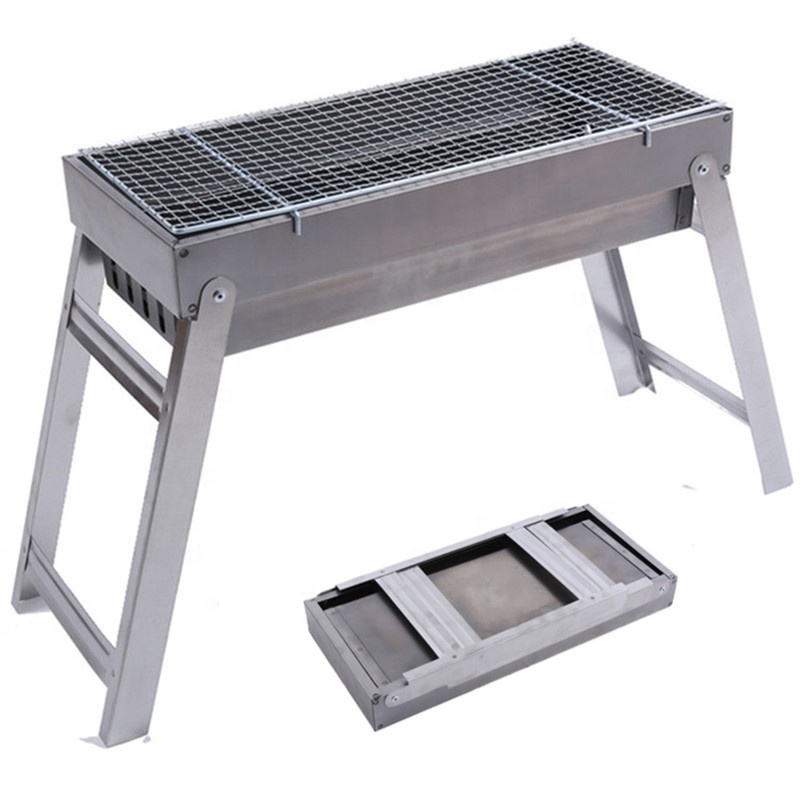hot selling portable steel charcoal bbq grill economic camping easy cleaning non-stick barbecue grills for garden or park