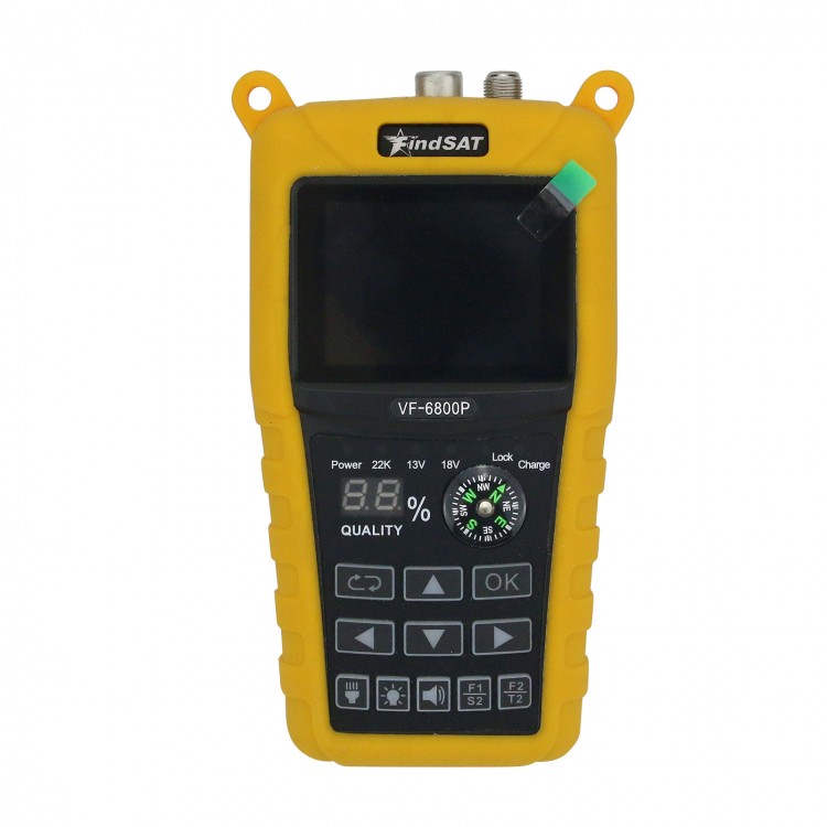 VF-6800P 2,4 "цветной ЖК-дисплей Цифровой спутниковый Finder метр сигнала DVB-T2 DVB-S2 DVB-C-цифра спутниковый телевизионный ресивер