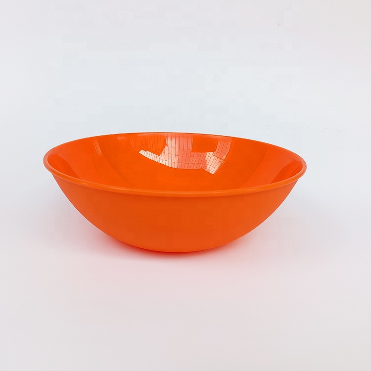 full set 7.5" 6.5" violet orange recycled shallow dessert salad plastic PP bowl