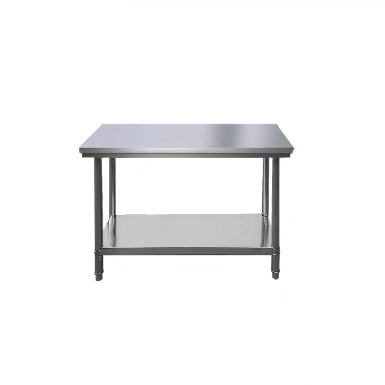 wholesale price stainless steel work table with top shelf worktables mesa de trabajo acero inoxidable