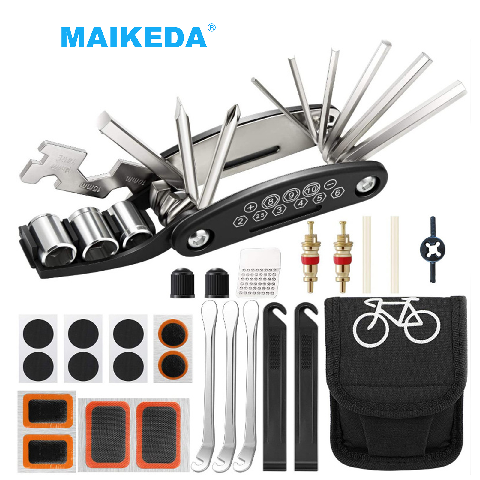 Bike Repair Kit Super Complete Repair Tool In Toolbox For Riding Equipments Universal Bicycle Tool Set