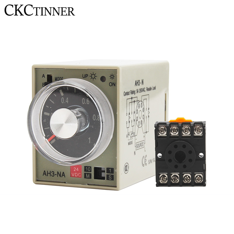Реле времени AH3-NA/NB/NC/NE/ND 8 Pin 24V 110V 220V 380V Multi диапазон Электрический таймер регулируемый таймер реле