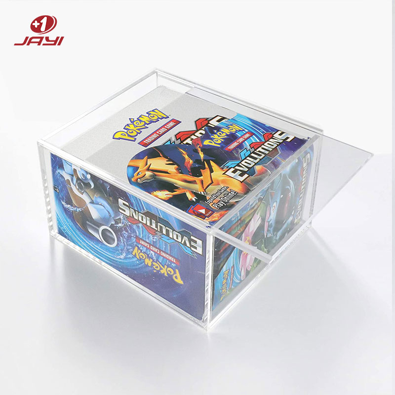 Custom clear pokemon Acrylic Booster Pack case Box