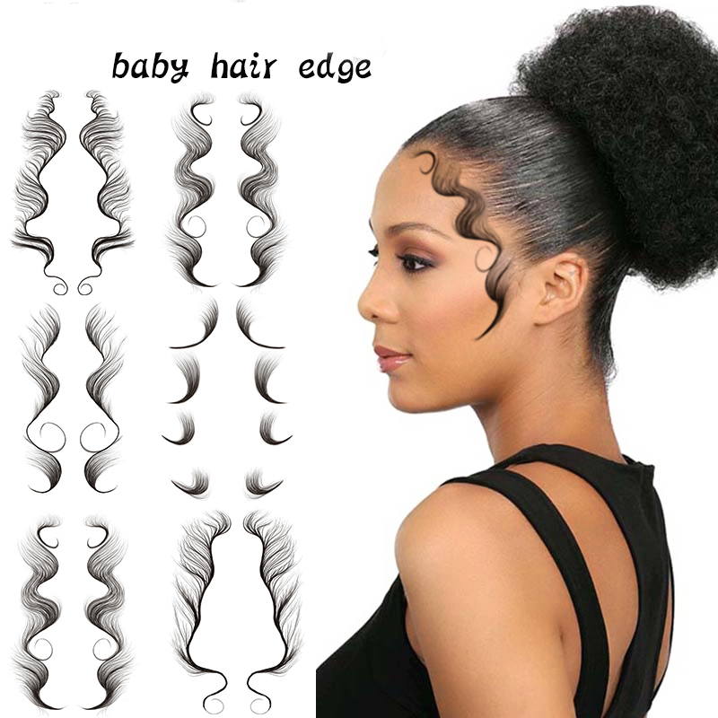 New Design Temporary Waterproof Sideburns Professional Hair Tattoo Waterproof Tattoo Hair Edge