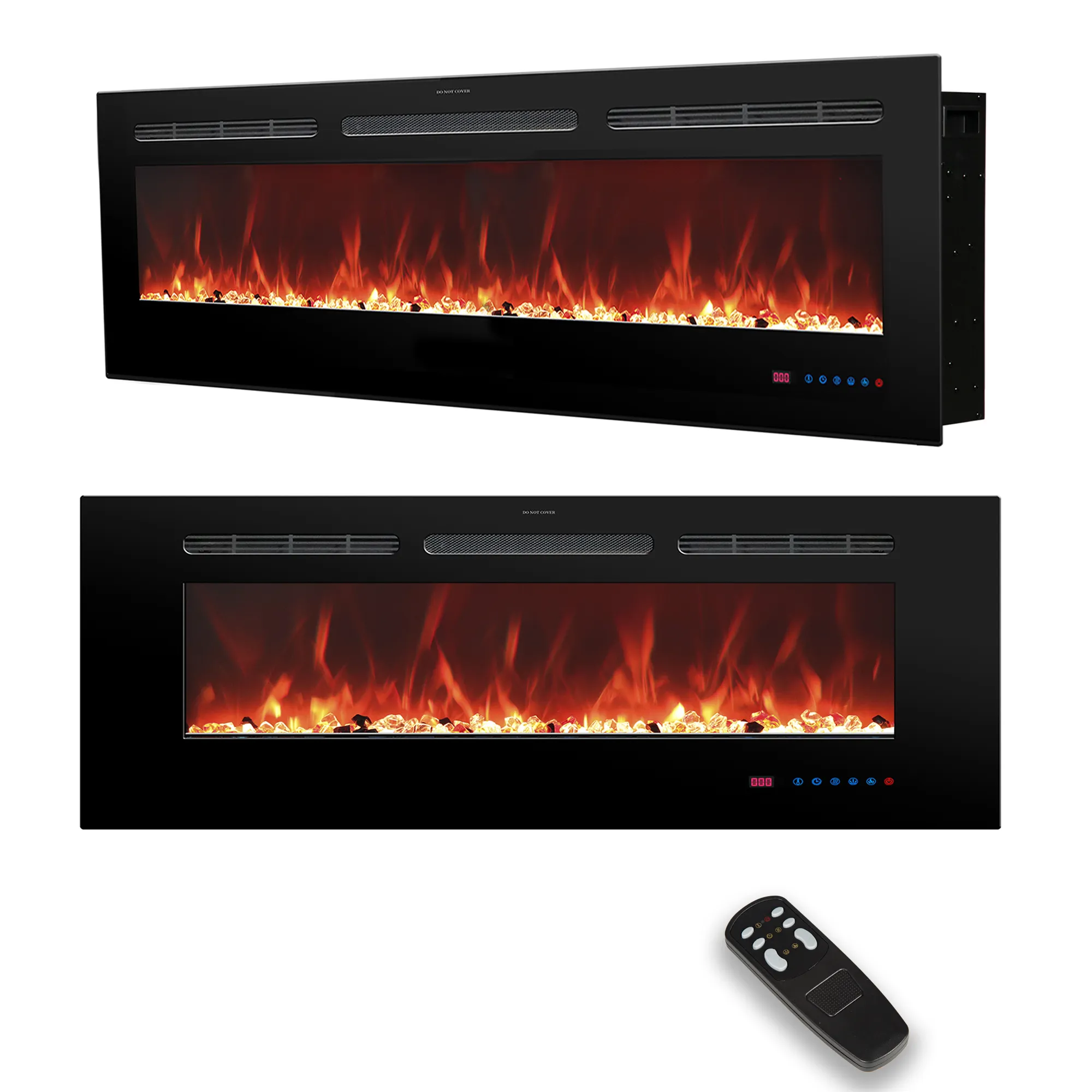 Luxstar Media Electric Fireplace Heaters, 42R Inch Luxury Fireplace ,13 Colors Modern LED Electric Fireplaces for Living Room.