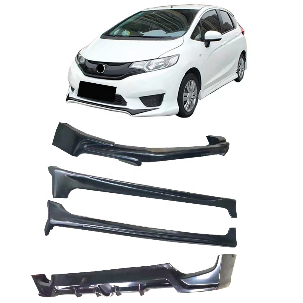 Автомобильный комплект кузова для honda fit jazz mugen style abs пластик для honda jazz 2014 2015 2016 2017 передняя губа задняя губа боковые юбки