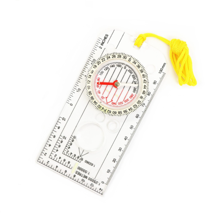 ap Measure Compass Liquid Compass Multi-function 2 In 1 Orienteering Navigation Compass 1:50000 Scale Ruler Compass MagnifyinG