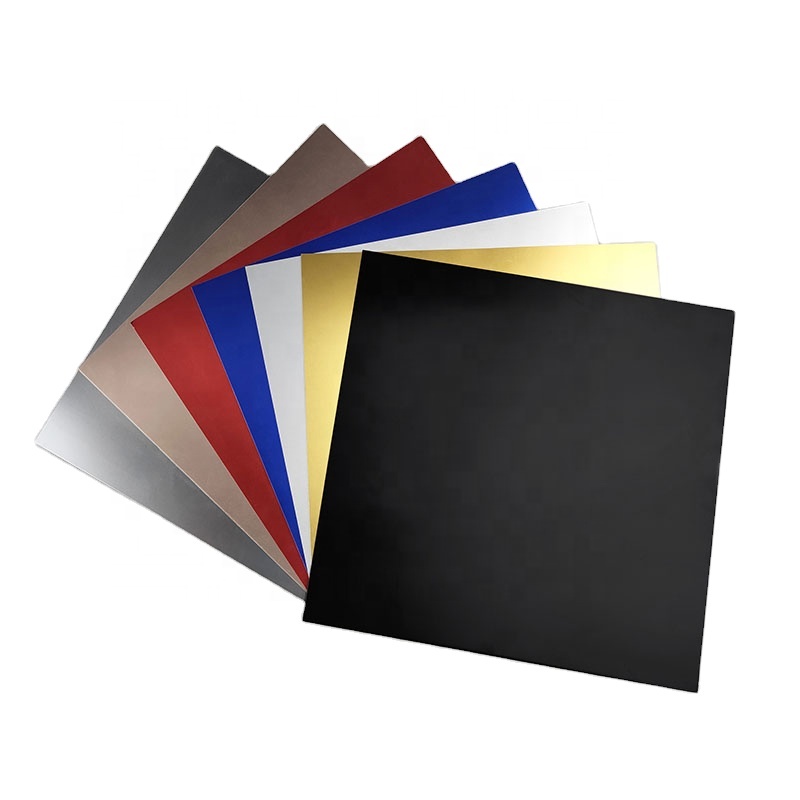 anodized aluminum sheet Satin anodised aluminium alloy plate black silver gold blue grey red colored 0.5 1 2mm custom serice