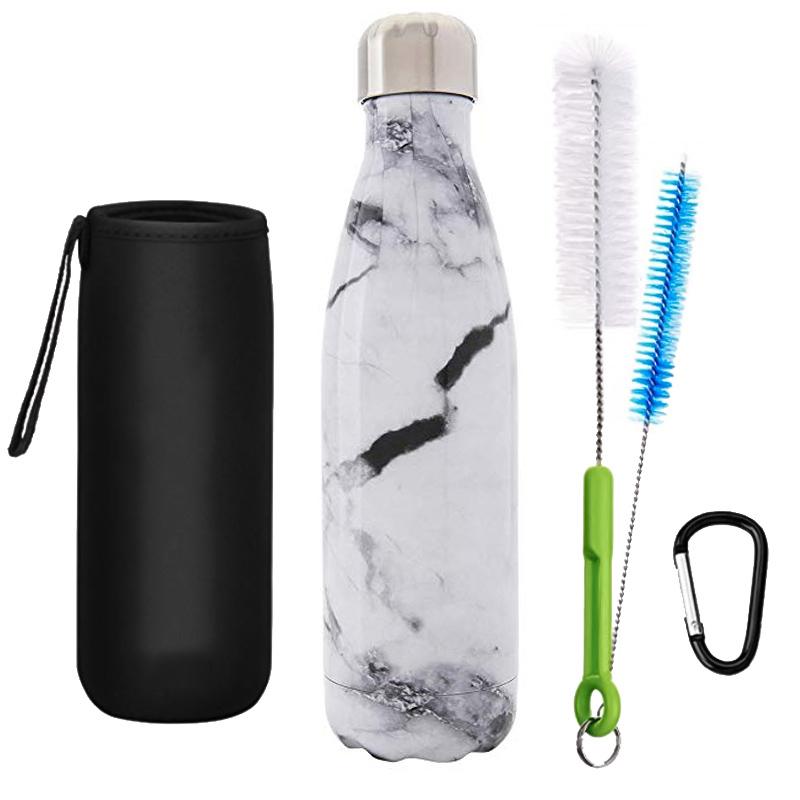 Double wall vacuum flask insulated stainless steel water bottle with customer logo 18oz 32oz 48oz 64oz
