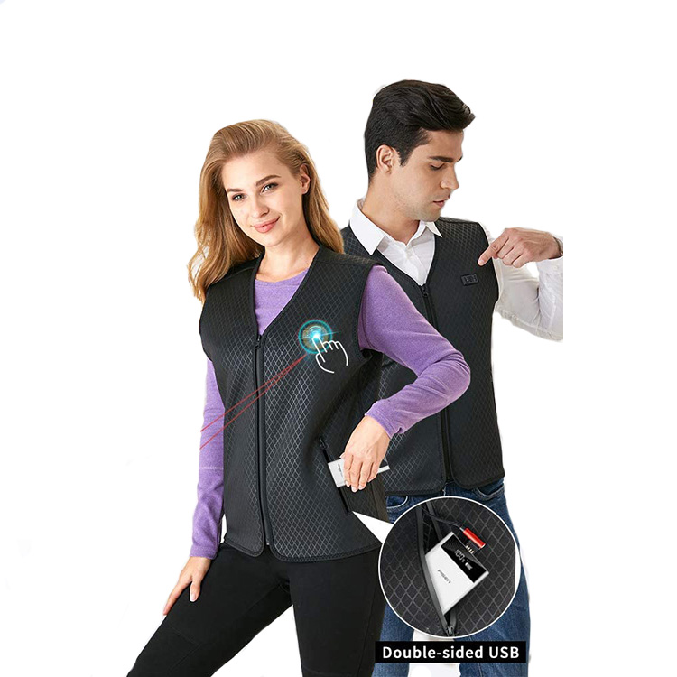 Ultra-Thin Dual Control Smart Usb Heating Vest Jacket Winter Outdoor Children Charging Infrared Heated Vest With Heat Function
