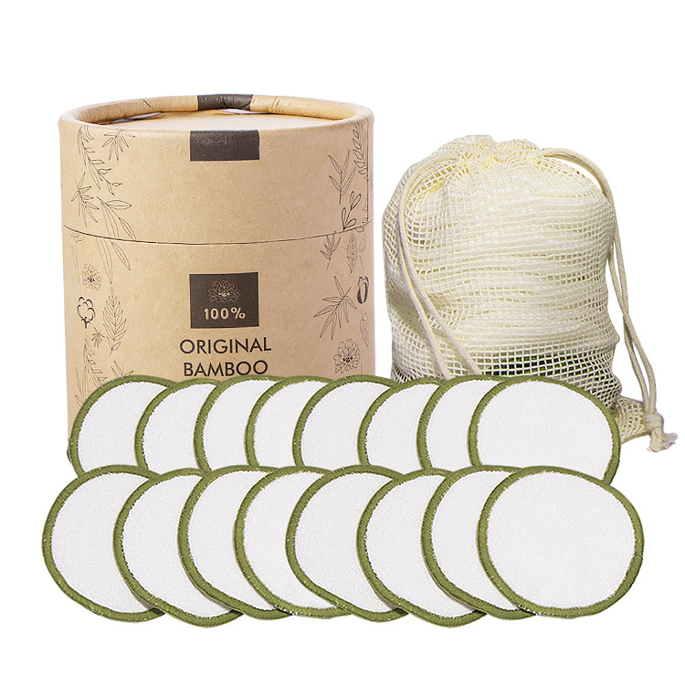 2021 Amazon Luxury Make Up Customized 16 Organic Face Makeup Remover Reusable Pads
