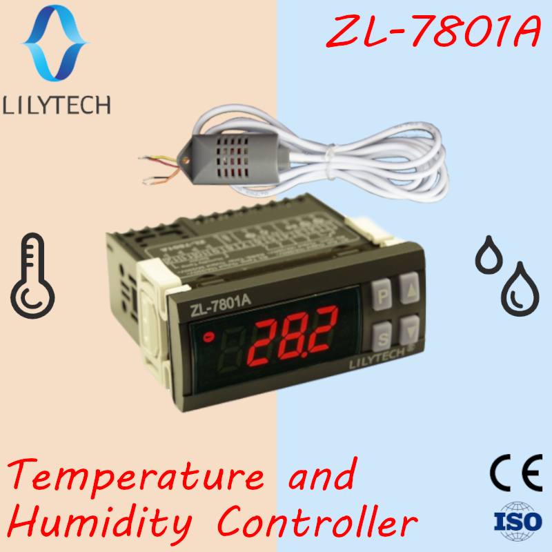 ZL-7801A, 100-240 В переменного тока, два выхода 16 А, контроллер температуры и влажности, термостат-гигростат, с выходами таймера для лотка для яиц