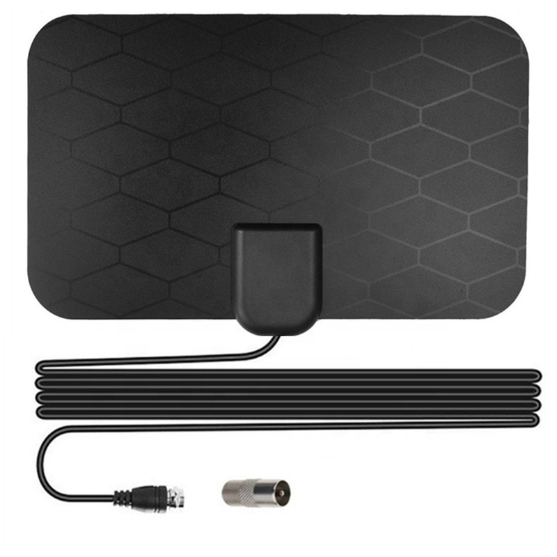 4K 25DB High Gain HD TV DTV Box Digital TV Antenna EU Plug 50 Miles Booster Active Indoor Aerial HD Flat Design