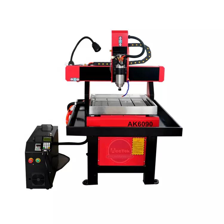 4040 6060 6090 mini Wood and metal Carving cnc router with semi fully enclosed metal cutting machine for aluminum