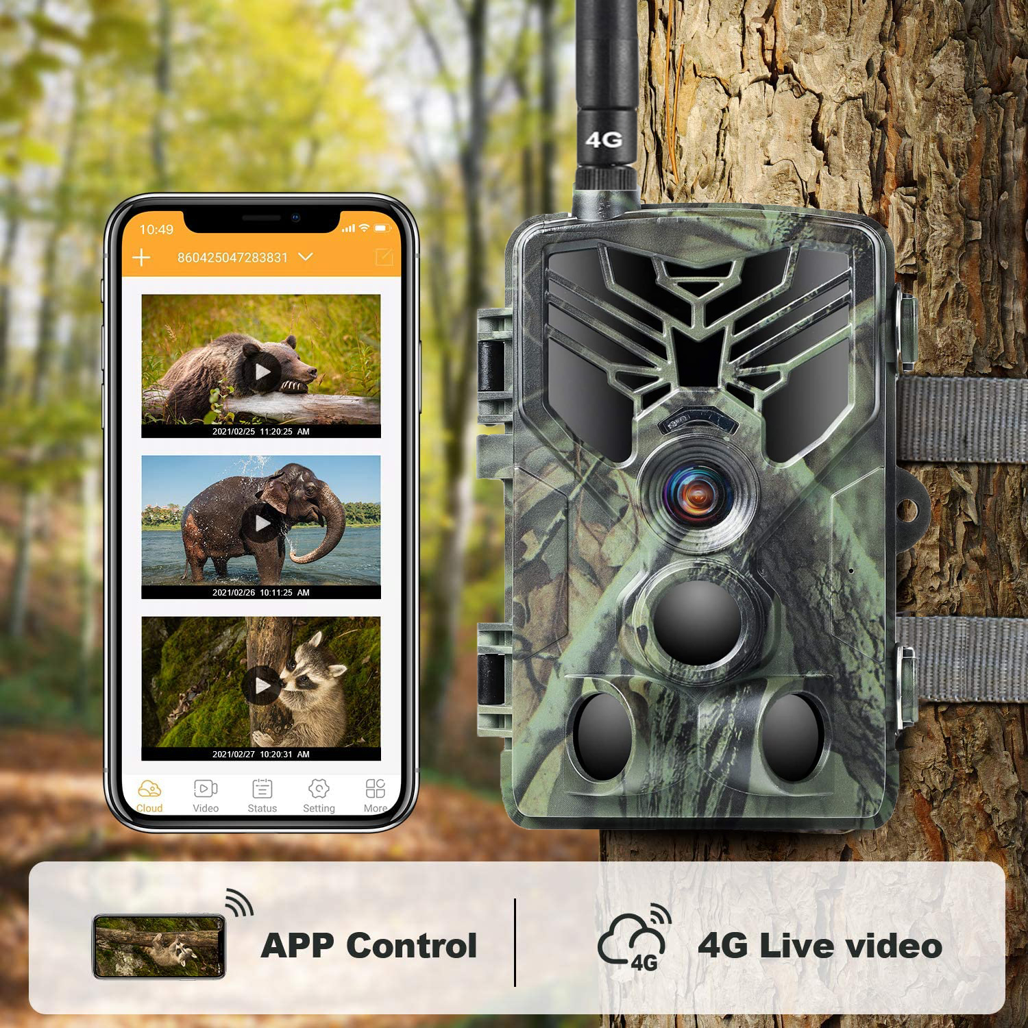 HC-810Pro в режиме реального времени видео приложение Ночная камера облачный сервис 4G сотовая Мобильная 30MP Беспроводная дикая охотничья камера наблюдения