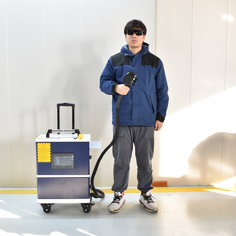 200w 300w 500w 1000w wood metal painting rust oil graffiti removal portable fiber pulse laser cleaning machine