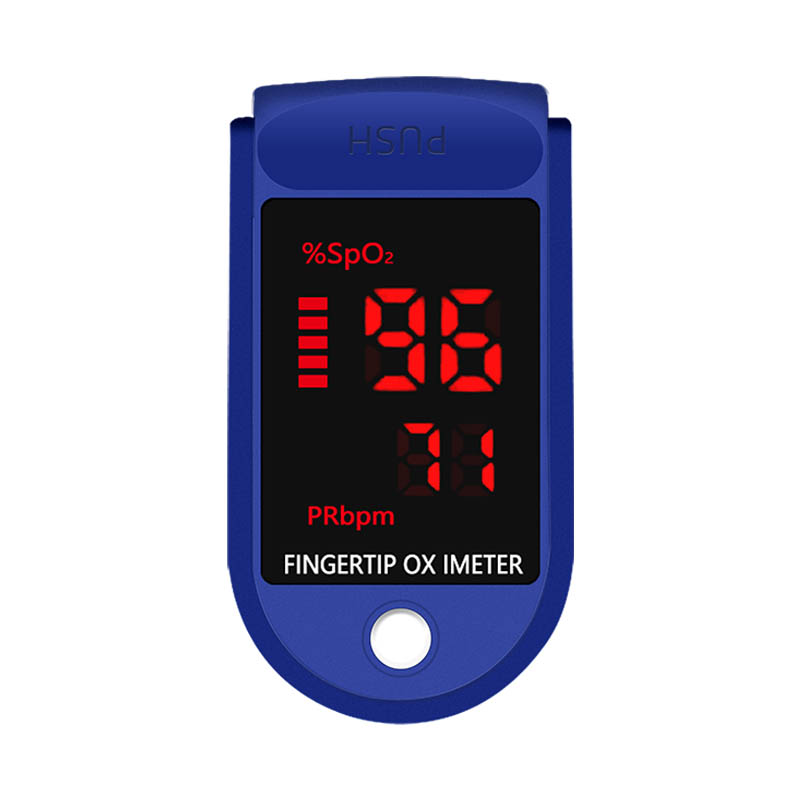 Digital fingertip pulse oxi meter for blood oxygen monitor LED single color screen oximetro