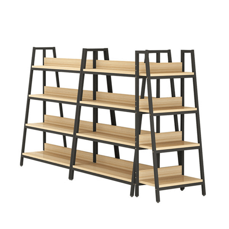 Shopping mall display shelf iron and wood material supermarket Rack